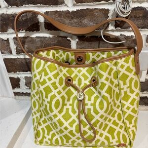 Spartina 449 Green and Tan Shoulder Bag